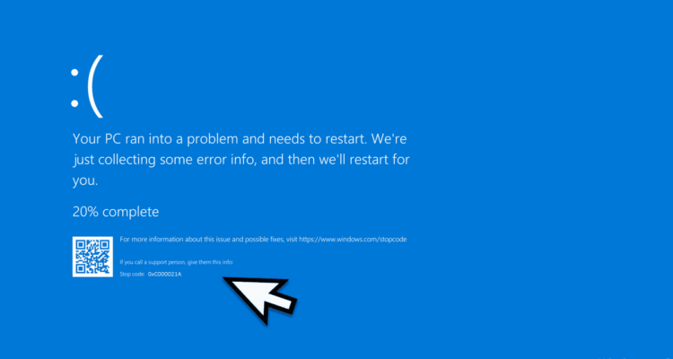 windows 10 0xc00021a